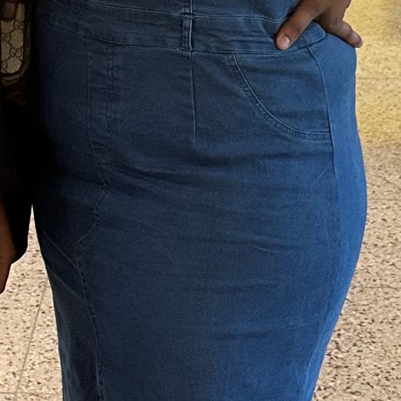 Trendy Plus Size Strapless Denim
Bodycon Dress- 2X🤩 - Picture 2 of 2